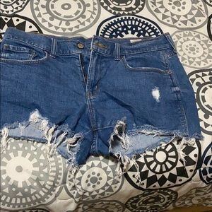 denim boyfriend shorts